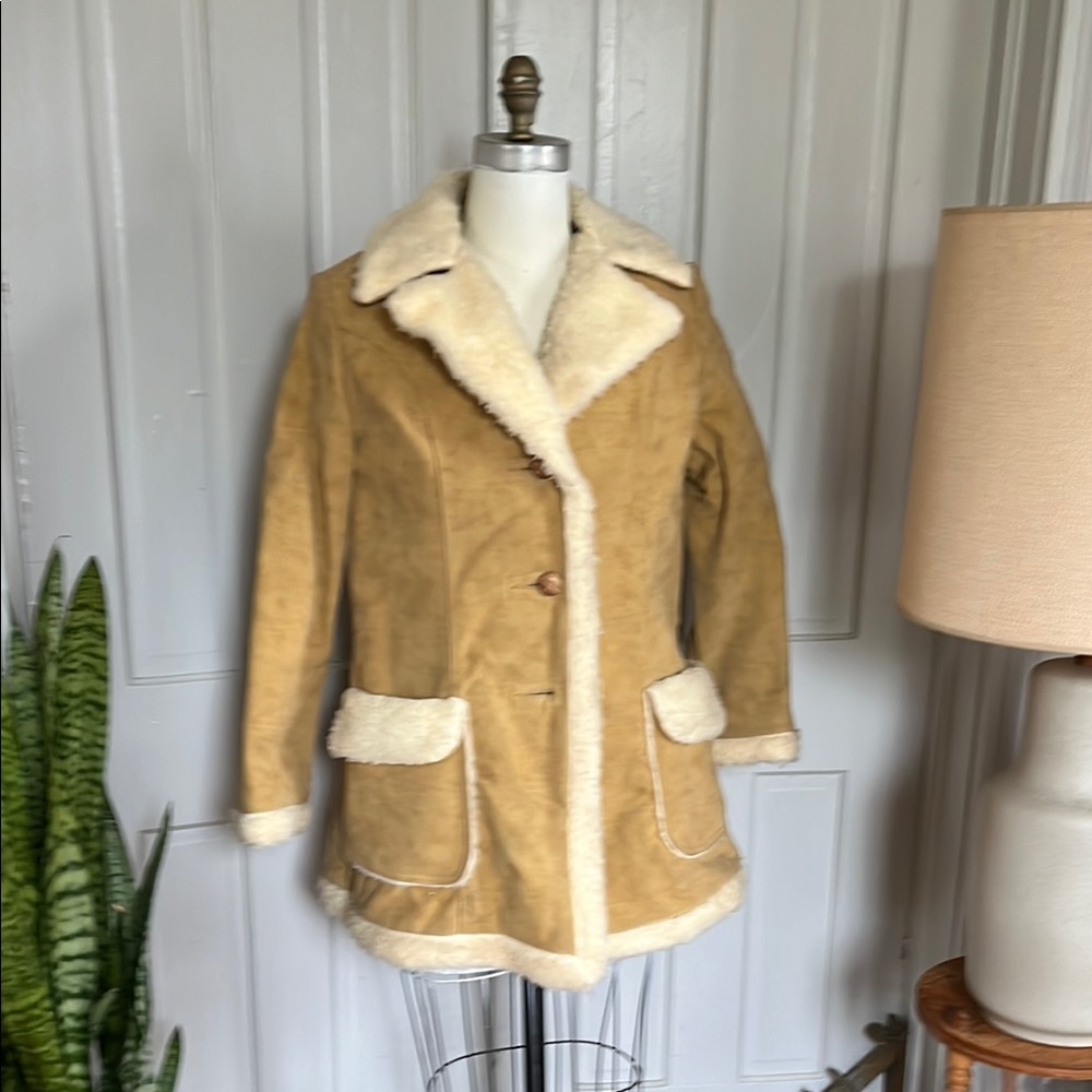 Women's Beige Shearling Jacket